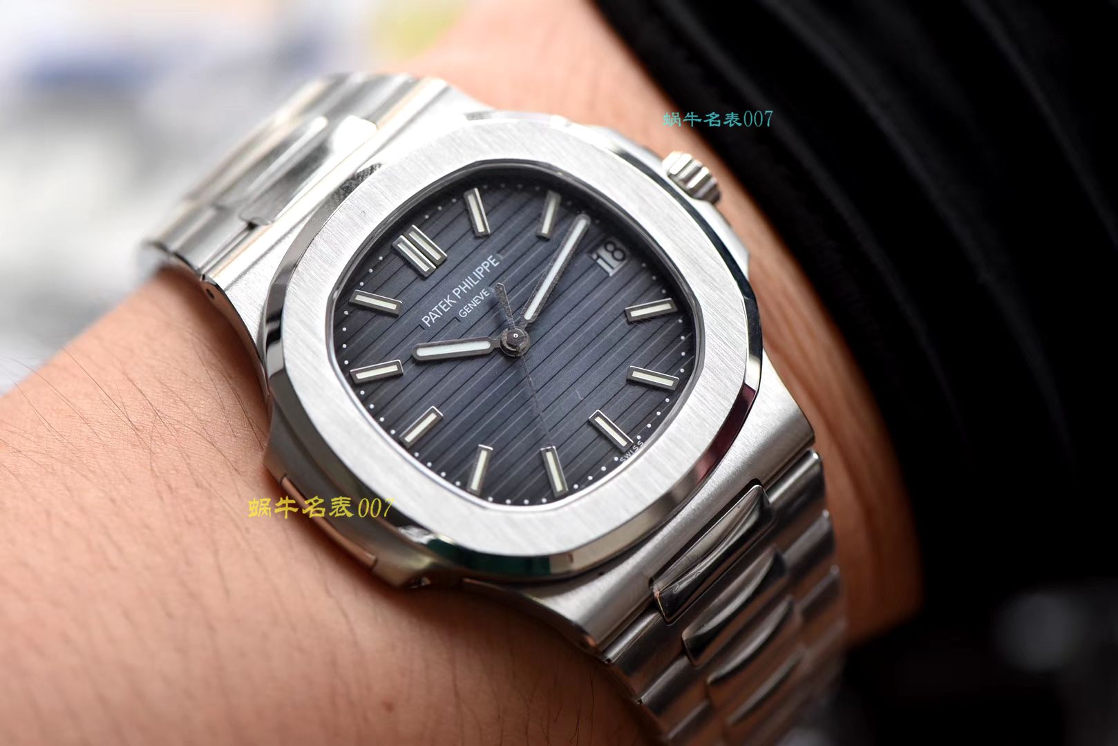 【PPF超级PATEK PHILIPPE鹦鹉螺重磅来袭！“灰蓝”】百达翡丽运动优雅顶级复刻高仿5711/1A 010 不锈钢腕表(高仿鹦鹉螺)2019年钢表王座的开年重器 / BD267