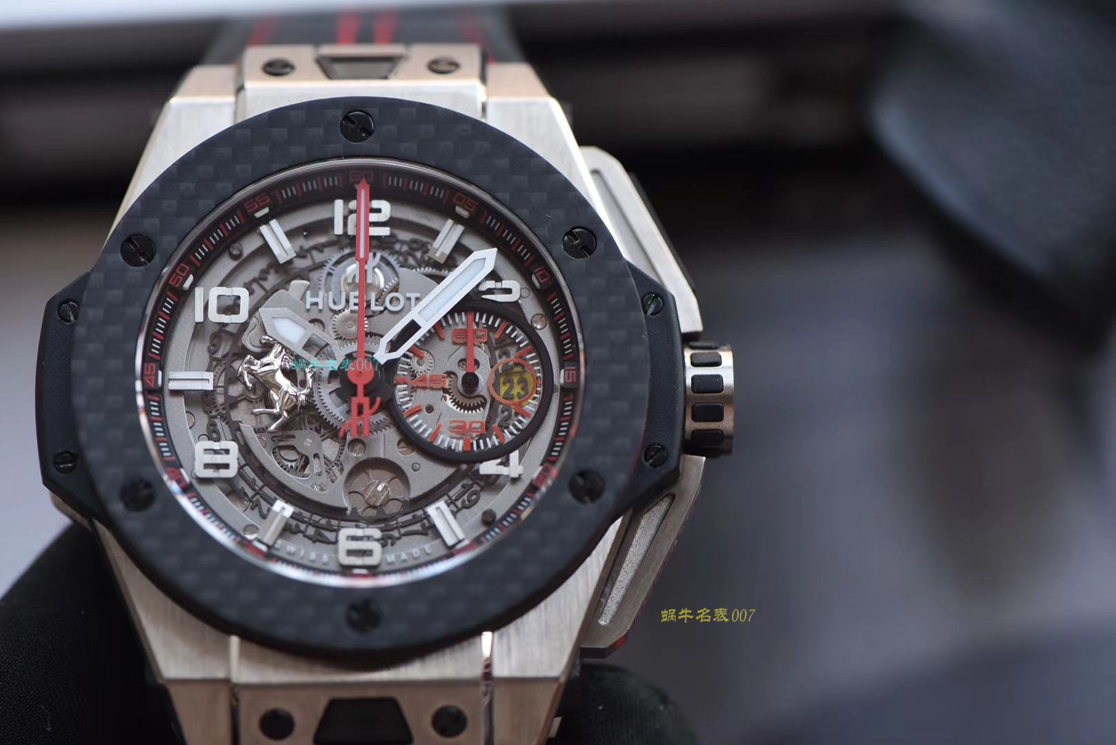 【视频评测V6出品】Hublot  Ferrari Titanium F3系列 宇舶法拉利401.NQ.0123.VR腕表 / YB066