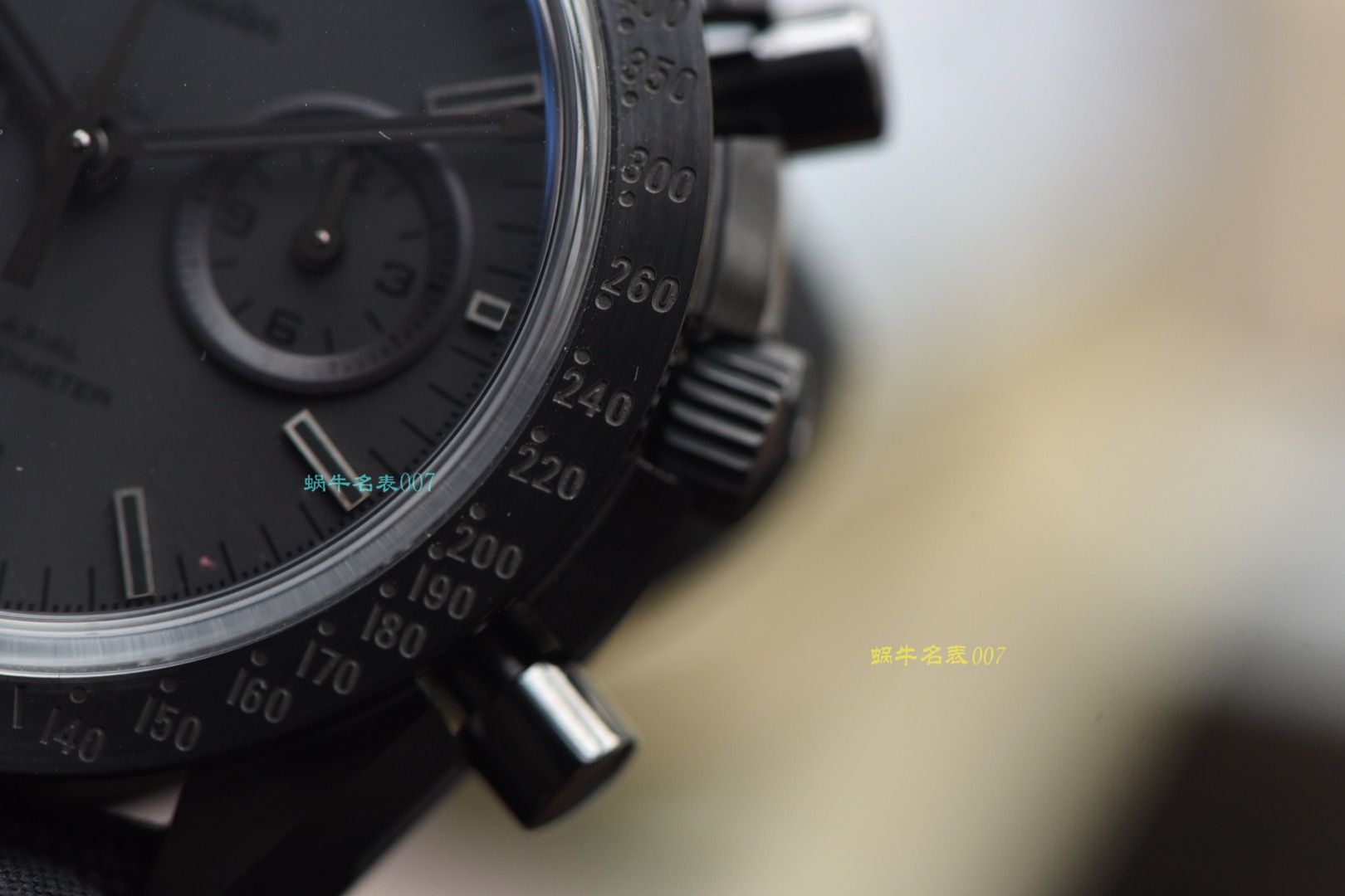 【视频评测OM厂一比一复刻高仿欧米茄月之暗面】OMEGA欧米茄超霸系列311.92.44.51.01.005腕表(墨黑) / M380