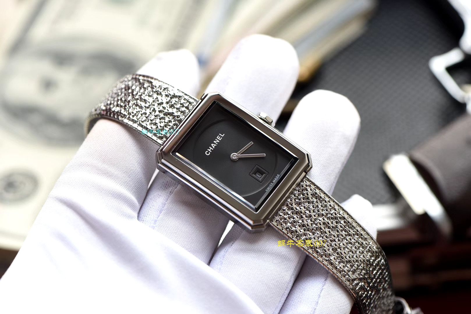 【复刻手表哪家好】香奈儿BOY · FRIEND系列BOY∙FRIEND TWEED女士腕表TWEED斜纹软呢钢带多面可选 / X51