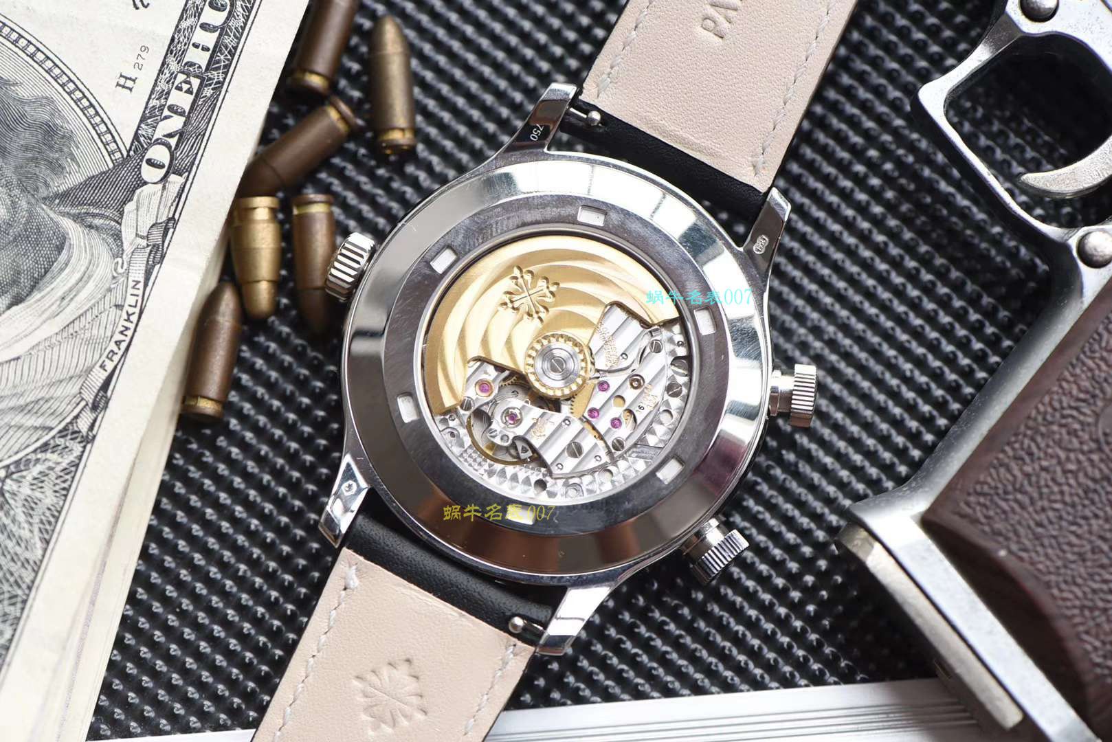 【视频评测百达翡丽复刻表,百达翡丽高仿表多少钱】PATEK PHILIPPE百达翡丽复杂功能计时系列5524G-001腕表 / JS201