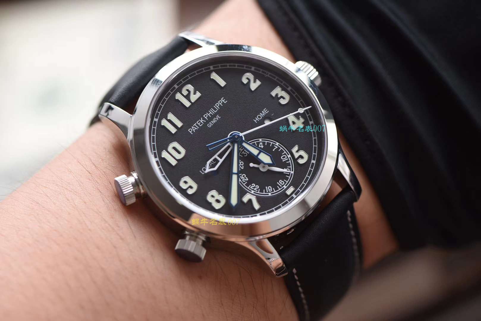 【视频评测百达翡丽复刻表,百达翡丽高仿表多少钱】PATEK PHILIPPE百达翡丽复杂功能计时系列5524G-001腕表 / JS201