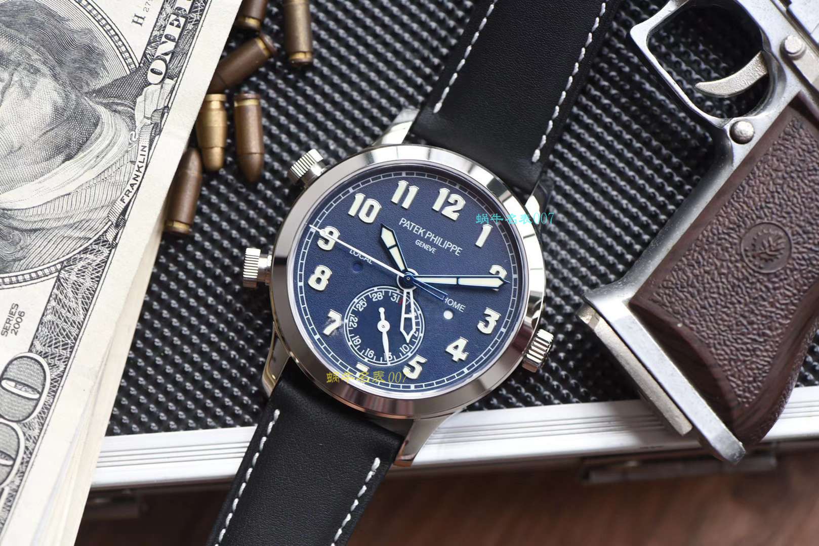 【视频评测百达翡丽复刻表,百达翡丽高仿表多少钱】PATEK PHILIPPE百达翡丽复杂功能计时系列5524G-001腕表 / JS201