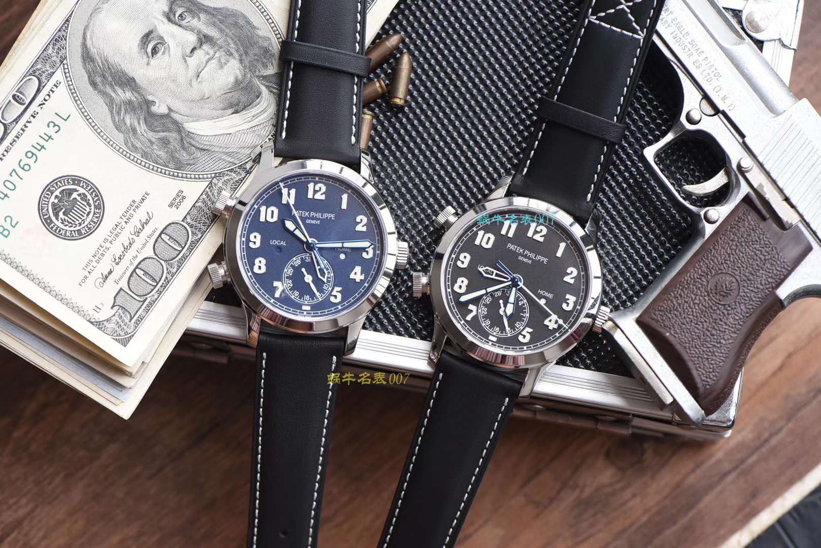 【视频评测百达翡丽复刻表,百达翡丽高仿表多少钱】PATEK PHILIPPE百达翡丽复杂功能计时系列5524G-001腕表 / JS201