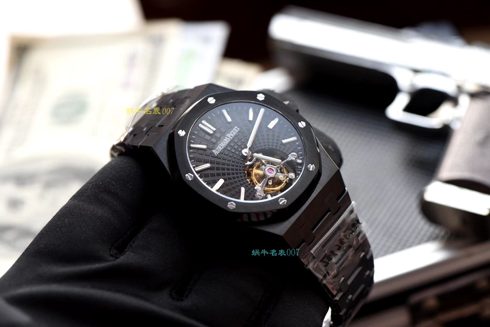 【复刻表吧爱彼复刻表R8黑武士陀飞轮】爱彼皇家橡树系列26522CE.OO.1225CE.01腕表 / AP166