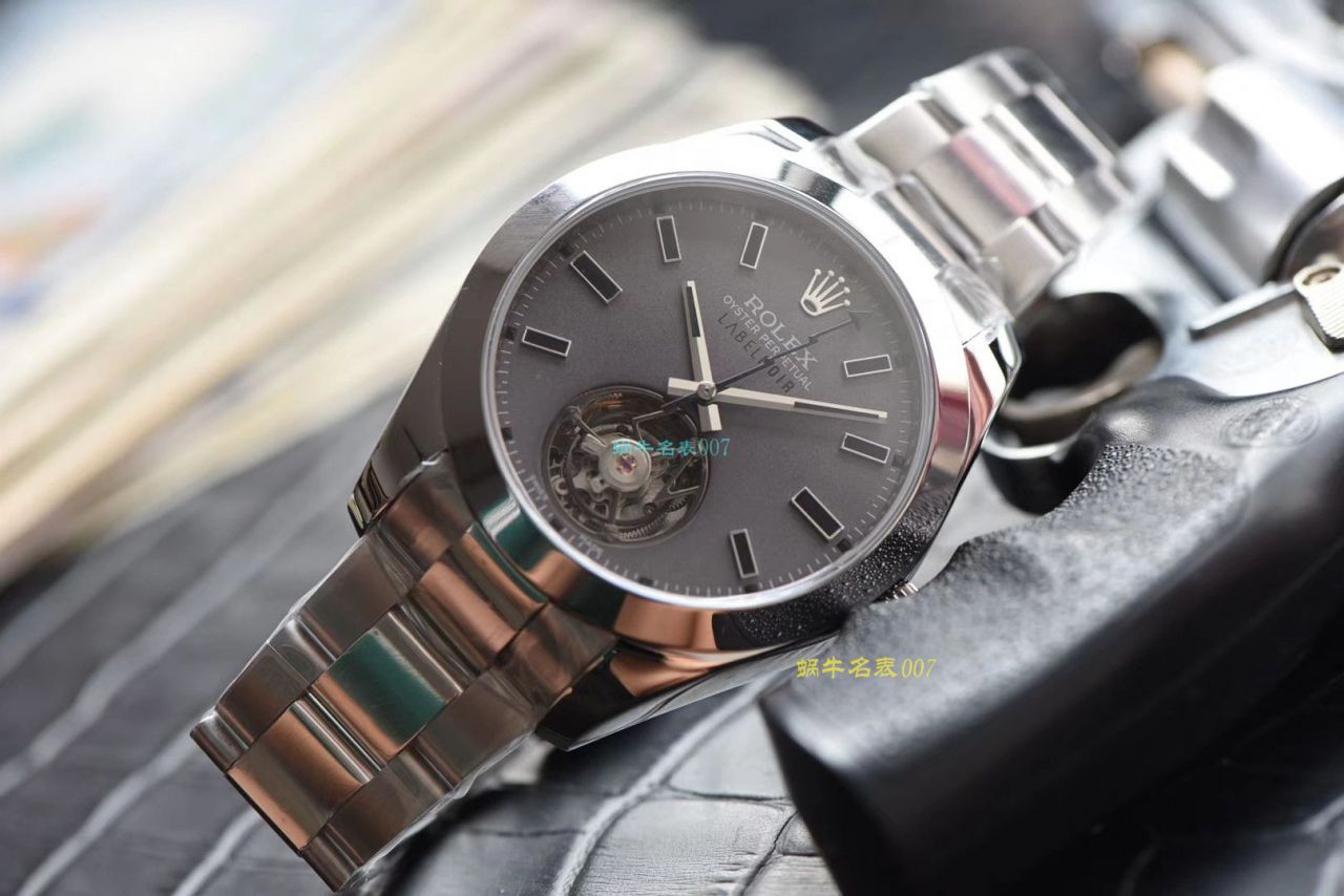JB厂出品劳力士Label Noir合作开发116400闪电针的数据进行开发蚝式第一枚劳力士顶级复刻高仿陀飞轮腕表 / R361