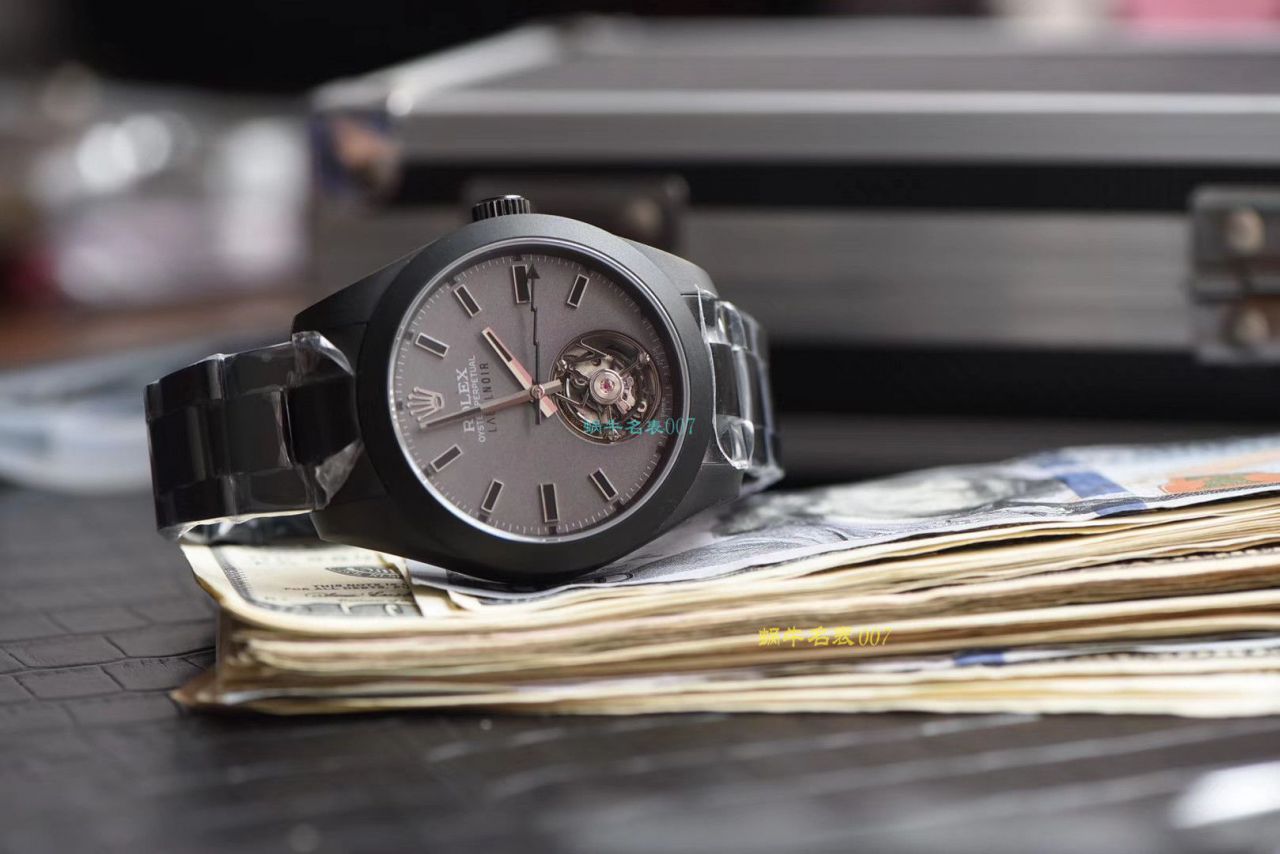 JB厂出品劳力士Label Noir合作开发116400闪电针的数据进行开发蚝式第一枚劳力士顶级复刻高仿陀飞轮腕表 / R361