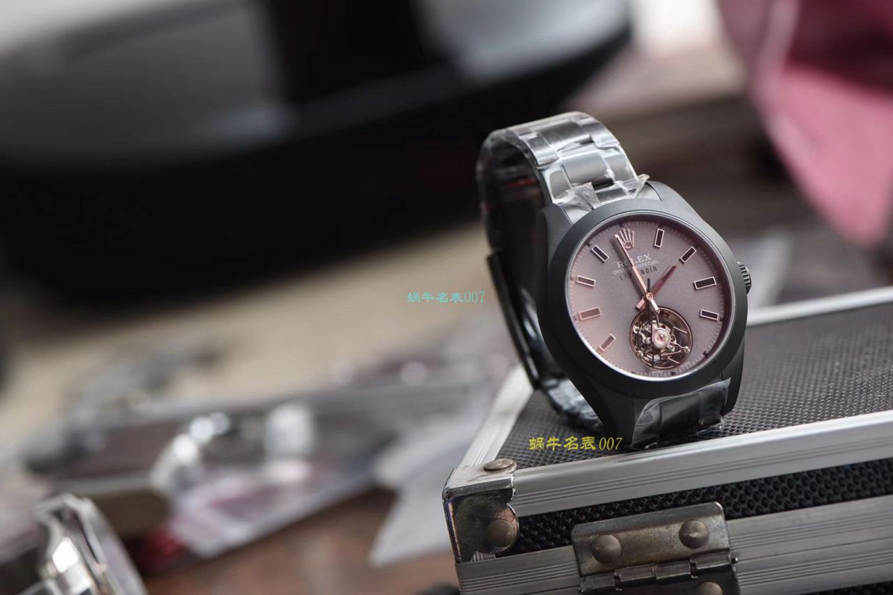 JB厂出品劳力士Label Noir合作开发116400闪电针的数据进行开发蚝式第一枚劳力士顶级复刻高仿陀飞轮腕表 / R361