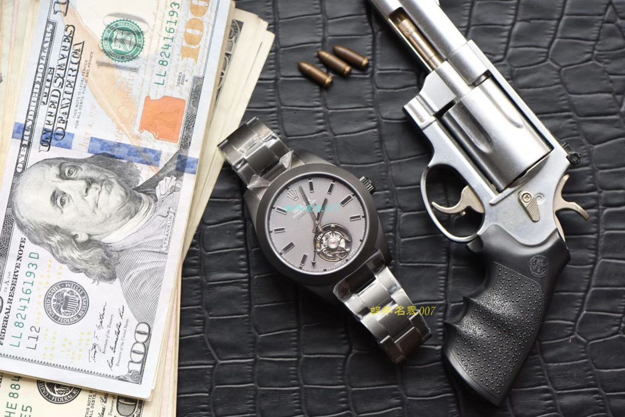 JB厂出品劳力士Label Noir合作开发116400闪电针的数据进行开发蚝式第一枚劳力士顶级复刻高仿陀飞轮腕表 / R361