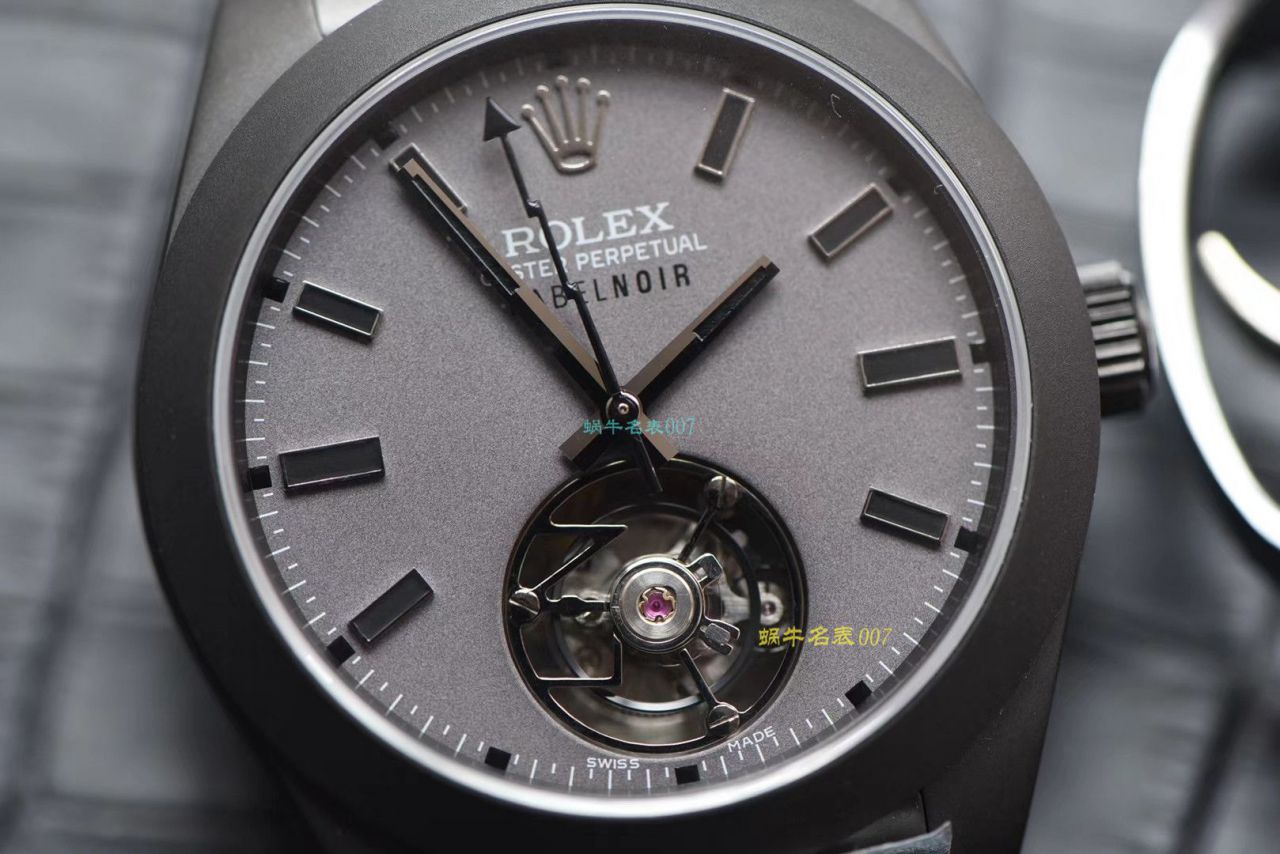 JB厂出品劳力士Label Noir合作开发116400闪电针的数据进行开发蚝式第一枚劳力士顶级复刻高仿陀飞轮腕表 / R361