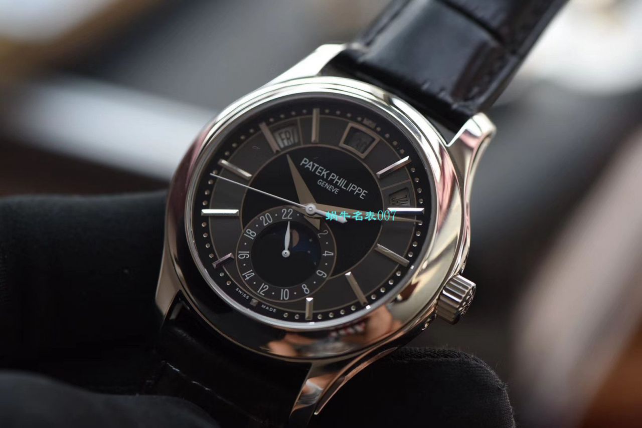 【视频评测GR厂顶级复刻高仿手表】百达翡丽复杂功能计时系列5205G-010 白金腕表 / BD275