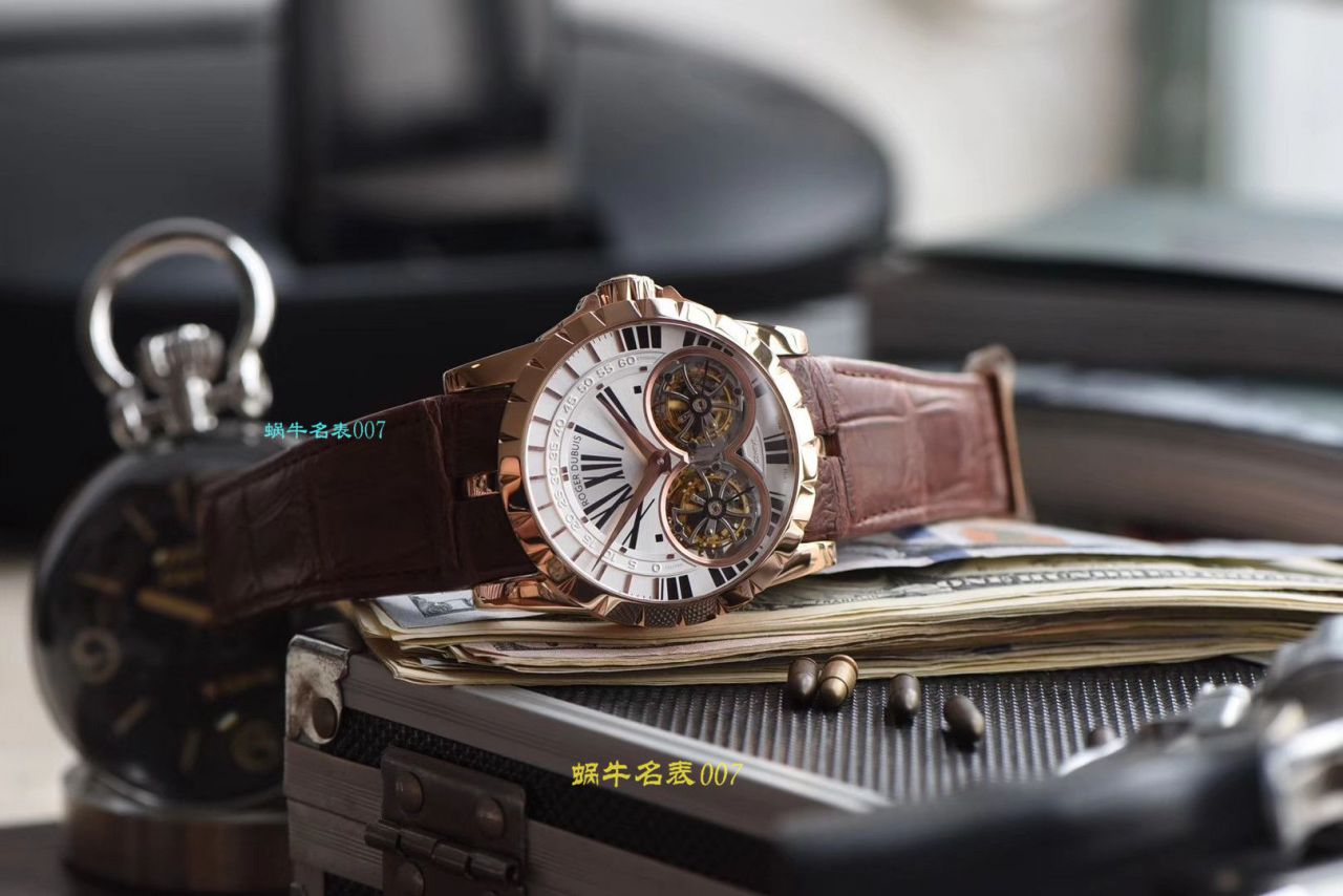 【JB厂罗杰杜彼复刻高仿双飞行陀飞轮手表】Roger Dubuis罗杰杜彼EXCALIBUR（王者系列）系列RDDBEX0249腕表 / LJ031