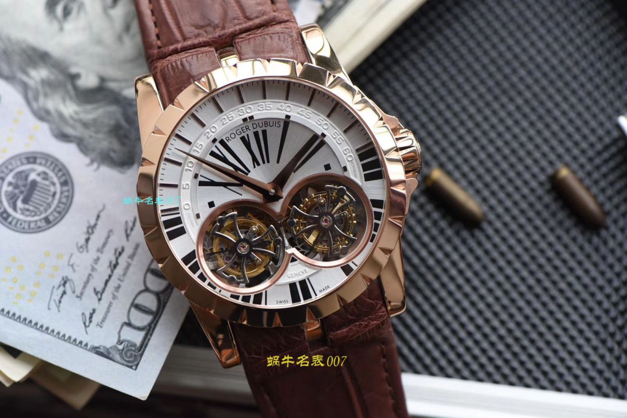 【JB厂罗杰杜彼复刻高仿双飞行陀飞轮手表】Roger Dubuis罗杰杜彼EXCALIBUR（王者系列）系列RDDBEX0249腕表 / LJ031