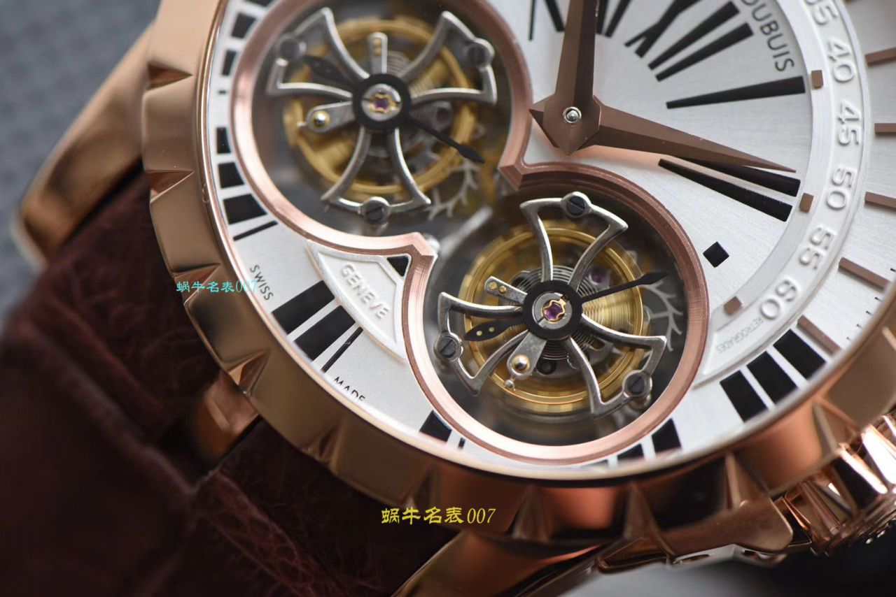 【JB厂罗杰杜彼复刻高仿双飞行陀飞轮手表】Roger Dubuis罗杰杜彼EXCALIBUR（王者系列）系列RDDBEX0249腕表 / LJ031
