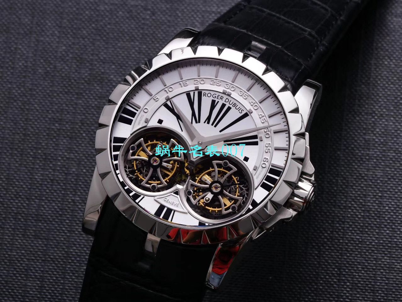 【JB厂罗杰杜彼复刻高仿双飞行陀飞轮手表】Roger Dubuis罗杰杜彼EXCALIBUR（王者系列）系列RDDBEX0249腕表 / LJ031