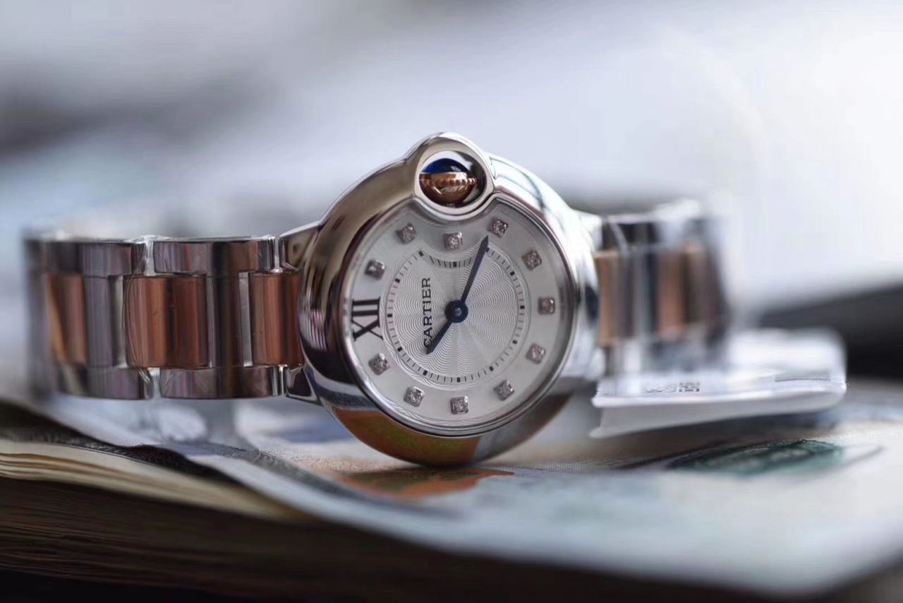 【最好的复刻高仿手表V6厂蓝气球28mm最新升级版本】卡地亚蓝气球系列W3BB0005女士28毫米腕表 / K219