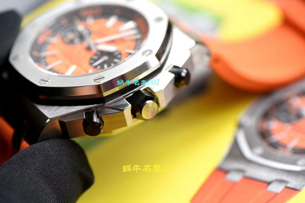 【NOOB厂复刻表无敌超值～N厂鲜橙计时离岸】爱彼复刻高仿皇家橡树离岸型系列26703ST.OO.A070CA.01腕表 / AP169