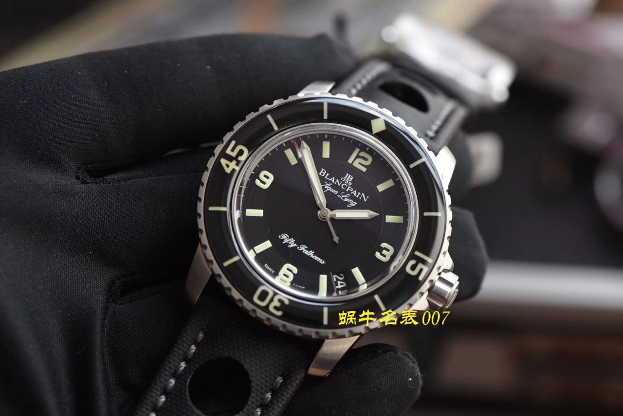 【视频评测ZF厂复刻高仿Blancpain宝珀五十噚手表】宝珀五十噚系列5015C-1130-52B腕表 / BP062