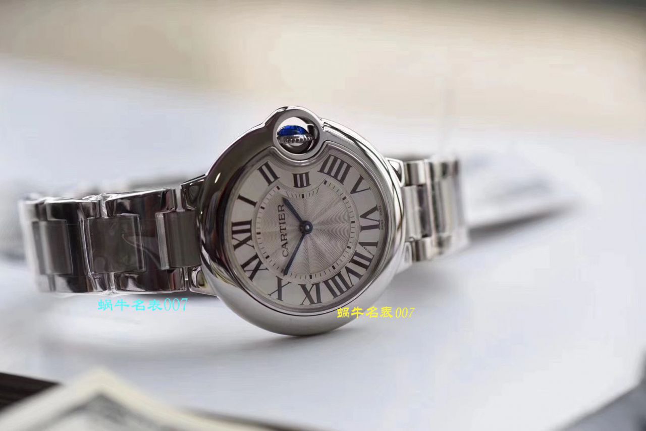 【顶级复刻表最好的商家V6厂最新升级版】卡地亚蓝气球高仿W6920084女士33毫米腕表 / K218