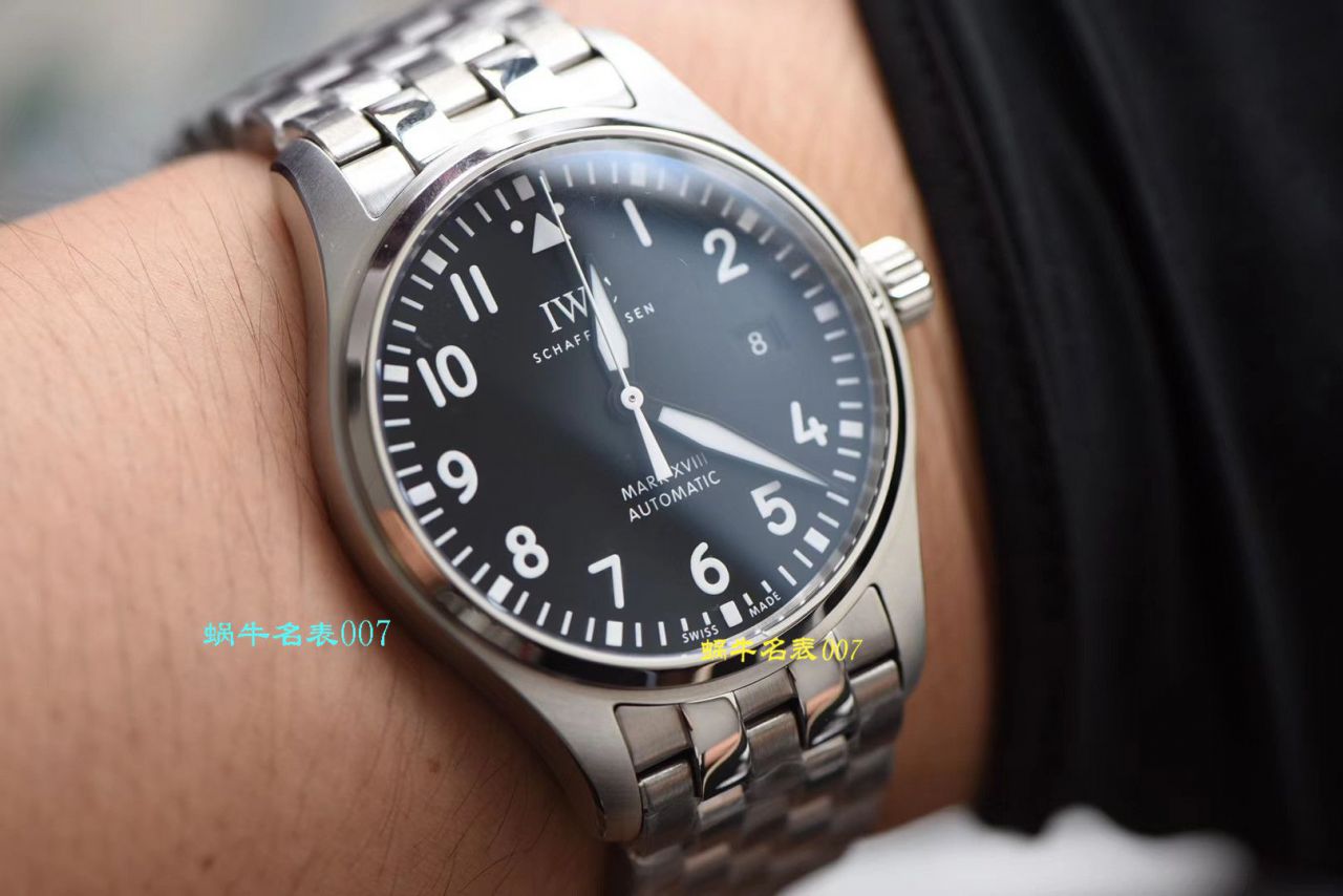 【视频评测V7厂马克十八】IWC万国表飞行员超A高仿IW327011腕表（复刻表哪款仿得最真） / WG371