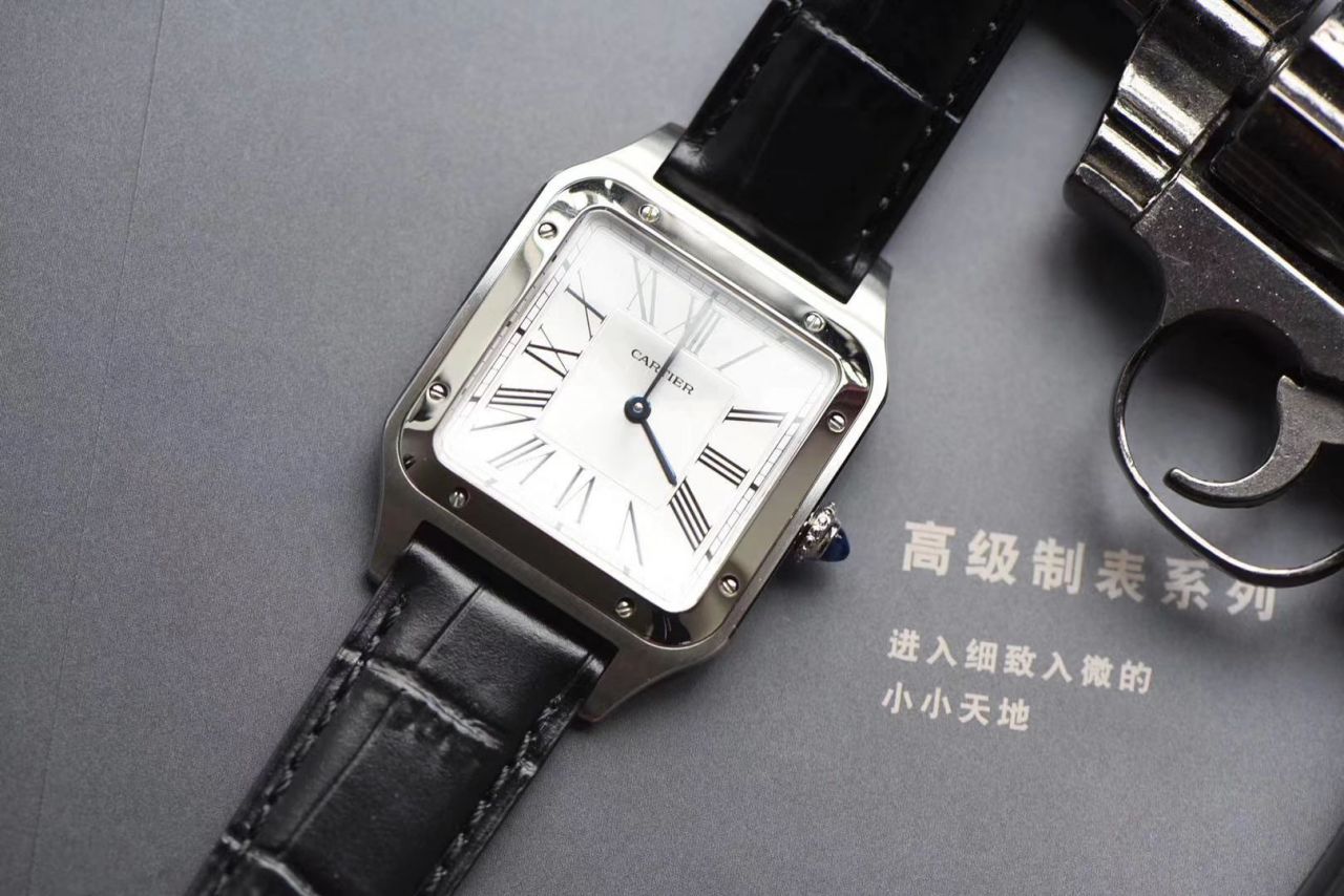 【视频评测XF厂什么叫复刻高仿表】卡地亚山度士系列WSSA0022（大号）WSSA0023（小号）腕表 / K217