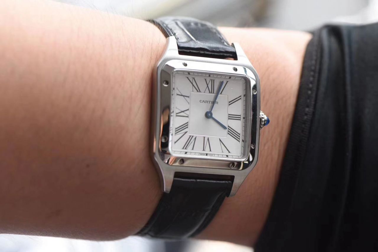 【视频评测XF厂什么叫复刻高仿表】卡地亚山度士系列WSSA0022（大号）WSSA0023（小号）腕表 / K217