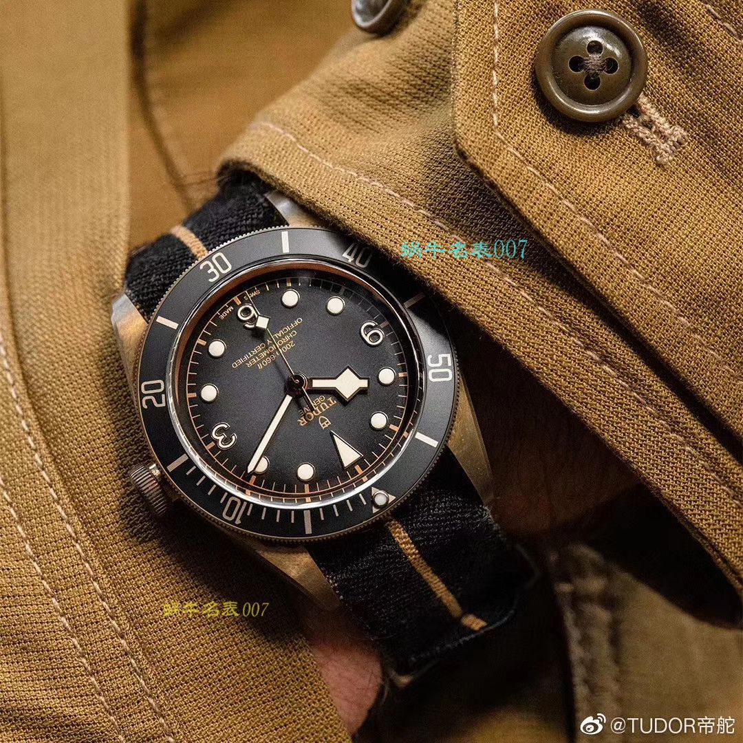 【视频评测XF厂帝舵复刻高仿表】帝舵碧湾系列M79250BA-0001腕表贝克汉姆同款最新青铜型小铜盾 / DT038