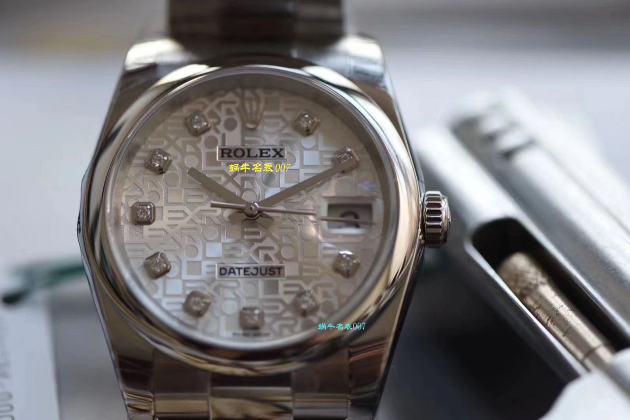 【视频评测什么叫复刻表，最好的复刻表】DJ厂劳力士日志型36高仿116234-G-63600银石腕表 / R360