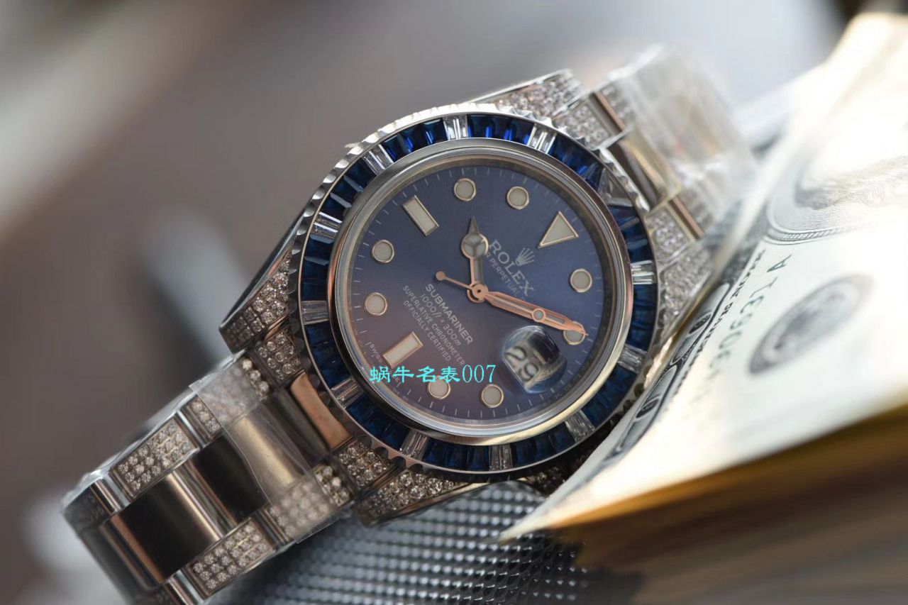 【LF厂顶级劳力士复刻高仿手表】LF帝皇定制版镶钻蓝水鬼❗顶级蓝钻鬼116619LB-97209 / R368