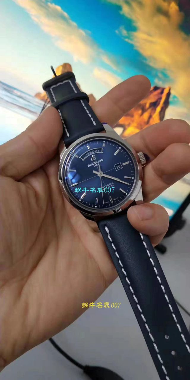 【视频评测复刻表和正品表的区别】V7出品百年灵越洋系列星期日历款超级副本 / BL100