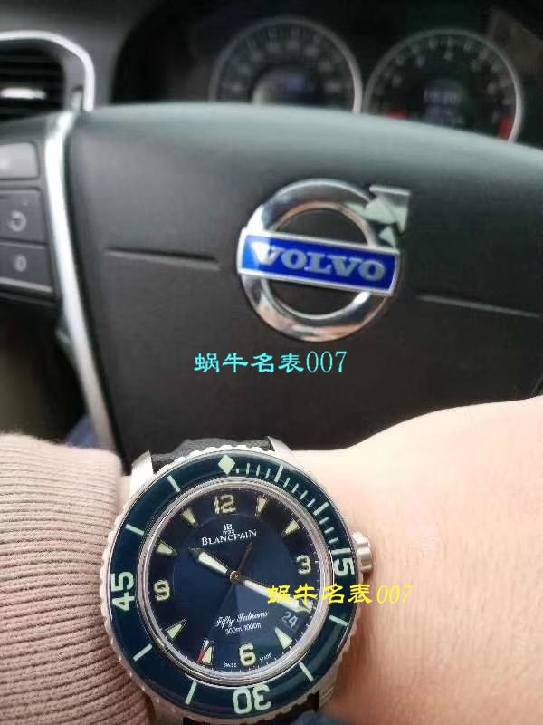 【视频评测ZF厂宝珀五十噚复刻高仿手表】Blancpain宝珀五十噚系列 5015D-1140-52B腕表 / BP061