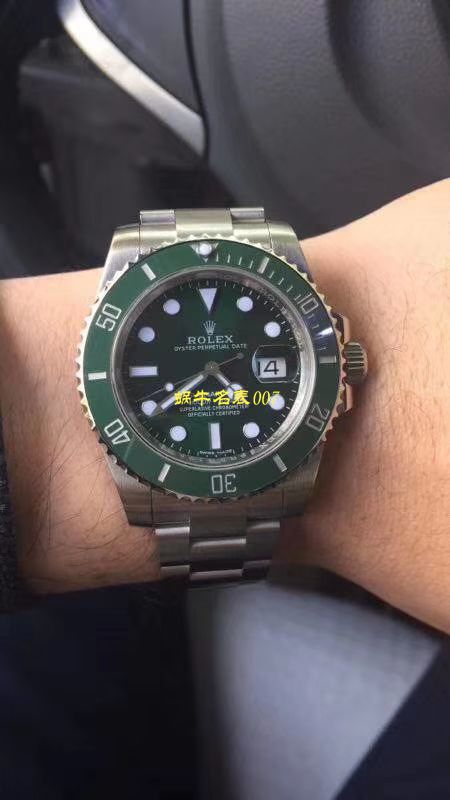 【哪里能买到好的瑞士复刻表】视频评测NOOB厂迄今为止最强ROLEX绿水鬼～V9版本黑水鬼 / FK07