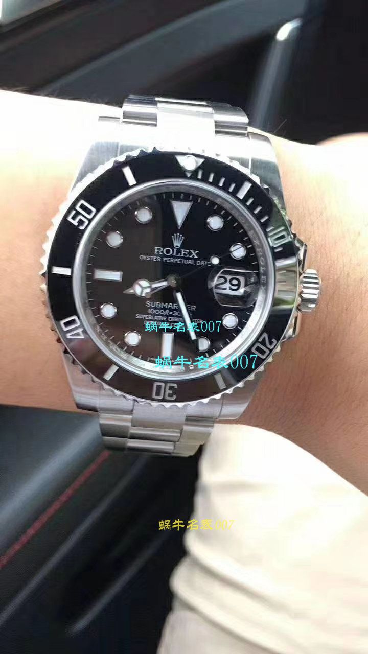 【哪里能买到好的瑞士复刻表】视频评测NOOB厂迄今为止最强ROLEX绿水鬼～V9版本黑水鬼 / FK07