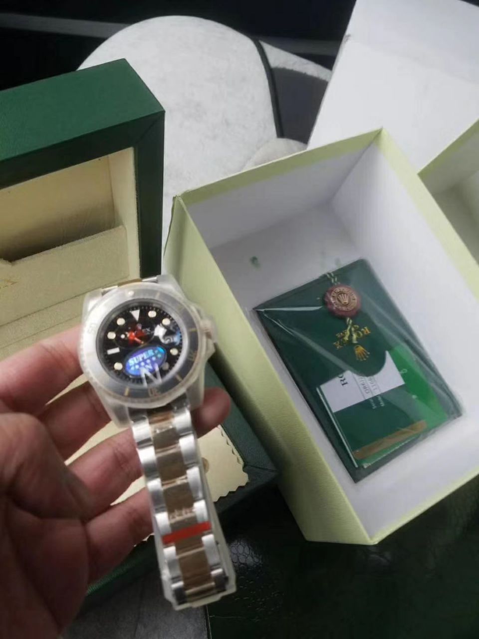 【哪里能买到好的瑞士复刻表】视频评测NOOB厂迄今为止最强ROLEX绿水鬼～V9版本黑水鬼 / FK07