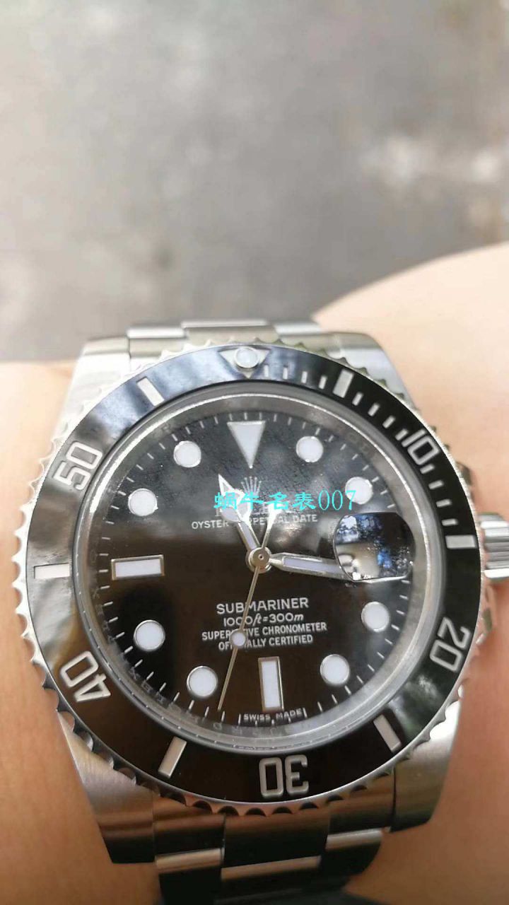 【哪里能买到好的瑞士复刻表】视频评测NOOB厂迄今为止最强ROLEX绿水鬼～V9版本黑水鬼 / FK07