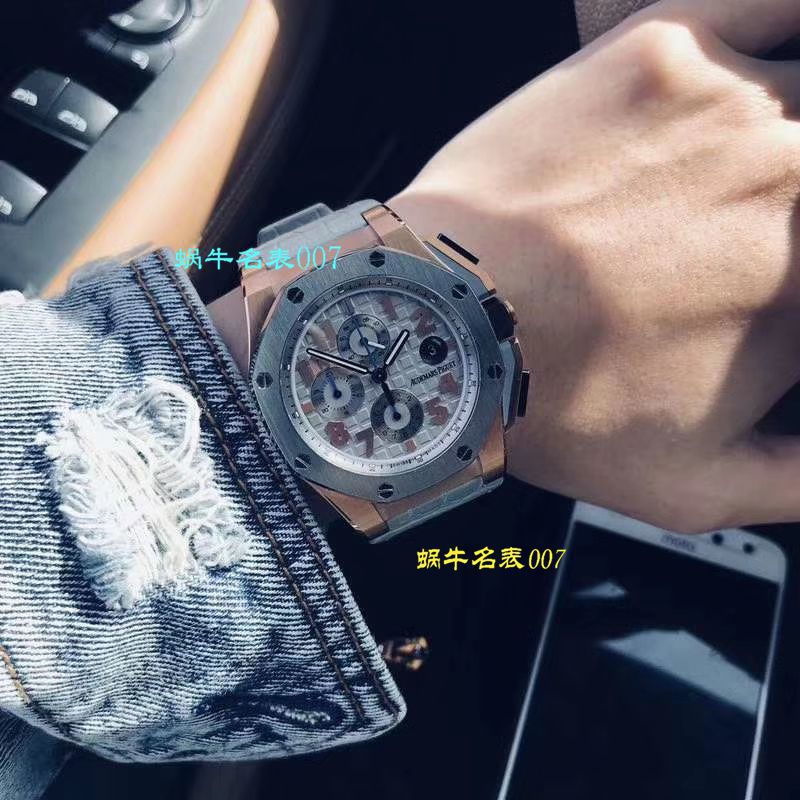 【视频评测JF厂一比一高精仿手表】爱彼AP皇家橡树离岸型詹姆斯签名特别版26210OI.OO.A109CR.01腕表 / APDB043