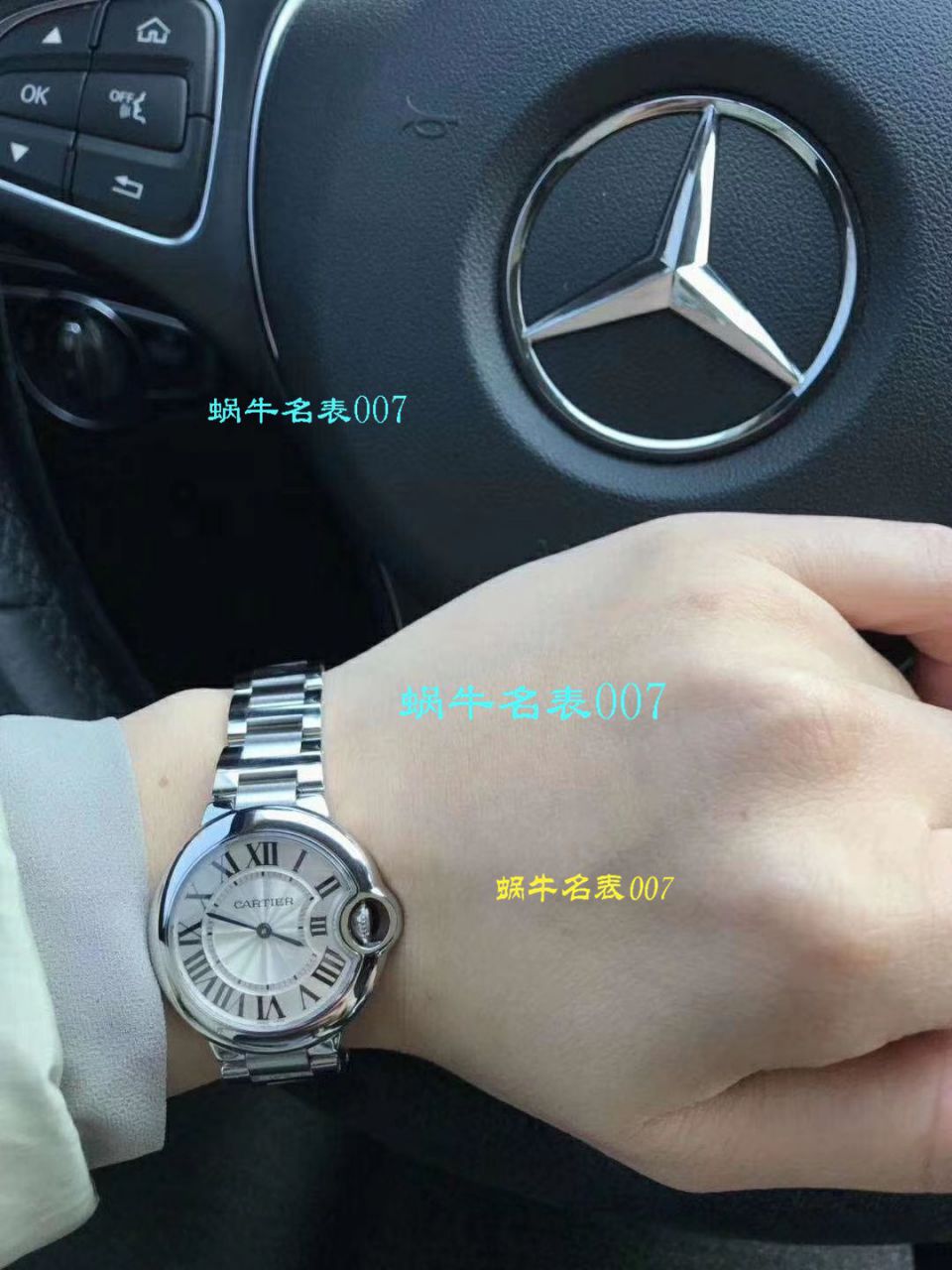 【独家视频测评V6厂一比一高精仿手表】卡地亚蓝气球系列W6920084女士33毫米石英腕表 / KAC080