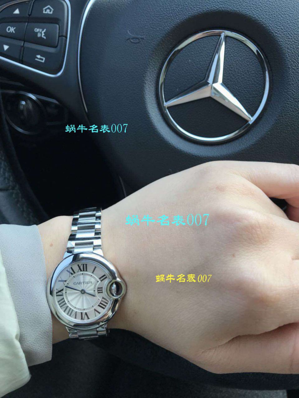 【独家视频测评V6厂一比一高精仿手表】卡地亚蓝气球系列W6920084女士33毫米石英腕表 / KAC080