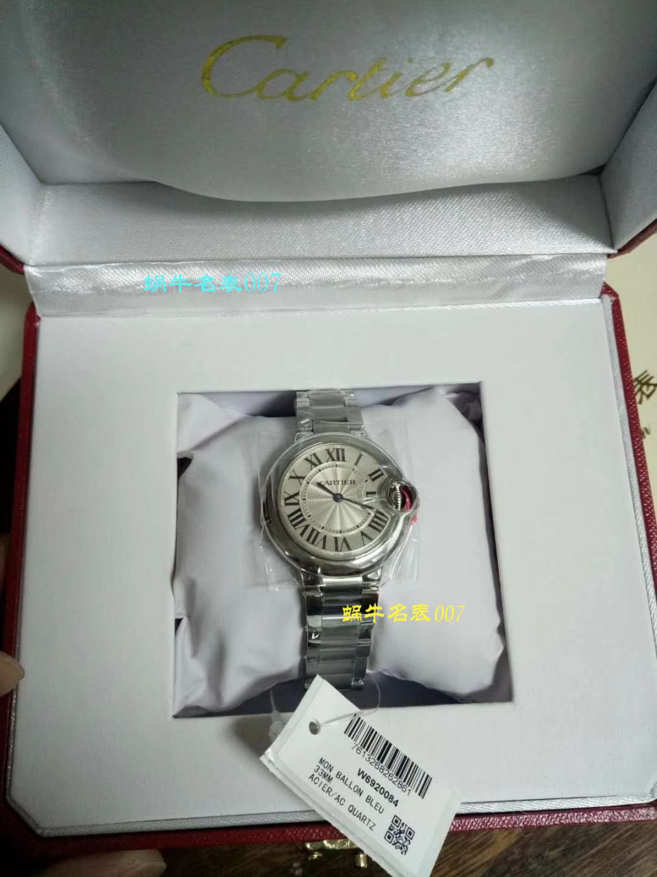 【独家视频测评V6厂一比一高精仿手表】卡地亚蓝气球系列W6920084女士33毫米石英腕表 / KAC080