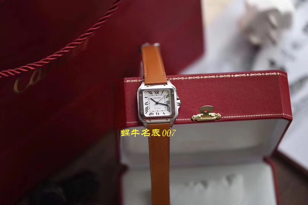 【视频评测V6厂顶级复刻高仿表】卡地亚山度士系列WSSA0009（大号）,WSSA0010（中号）腕表 / K226