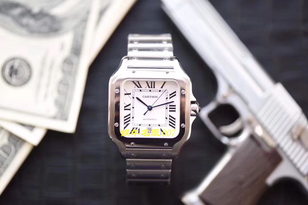 【V6厂一比一CARTIER复刻高仿手表】卡地亚山度士系列WSSA0013（大号）腕表 / K223