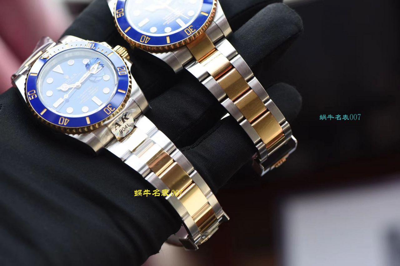 【AR厂Rolex复刻高仿表】劳力士潜航者型系列116613LB-97203 蓝盘腕表(904钢间金蓝水鬼) / R369