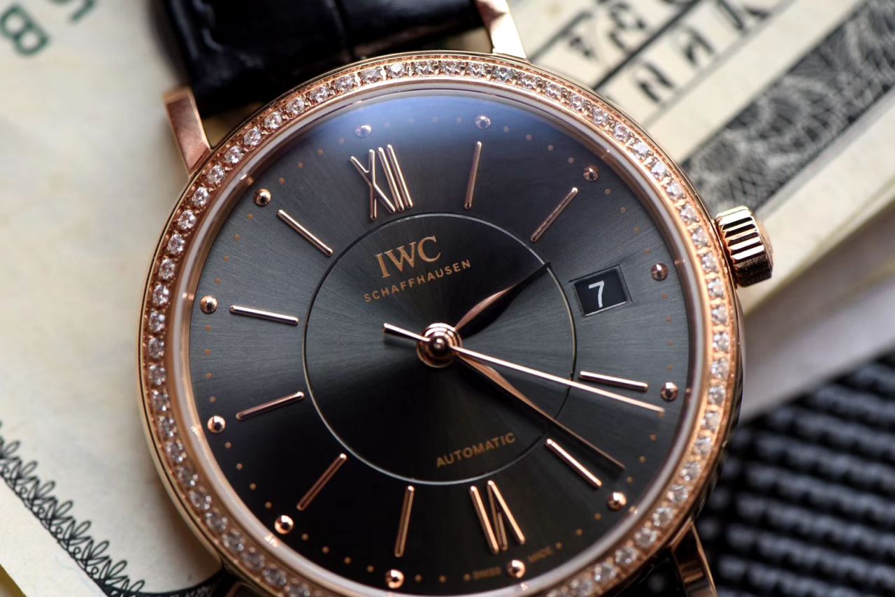 【视频评测M+厂复刻手表】IWC万国表柏涛菲诺高仿IW458108女士腕表 / M382