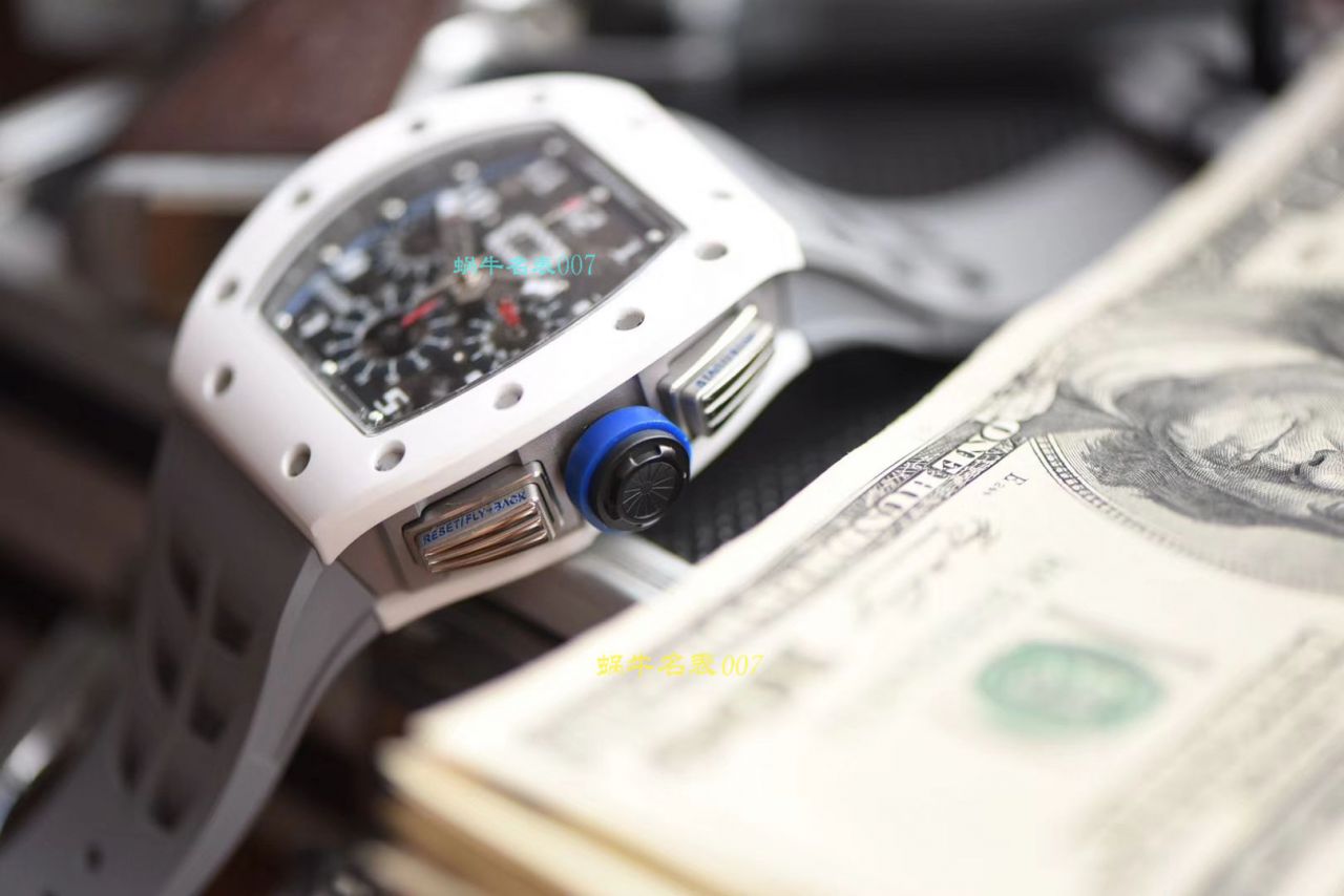 【视频评测KV厂RICHARD MILLE复刻手表】理查德米勒男士系列RM 011白面陶瓷限量款腕表 / KVRM01199