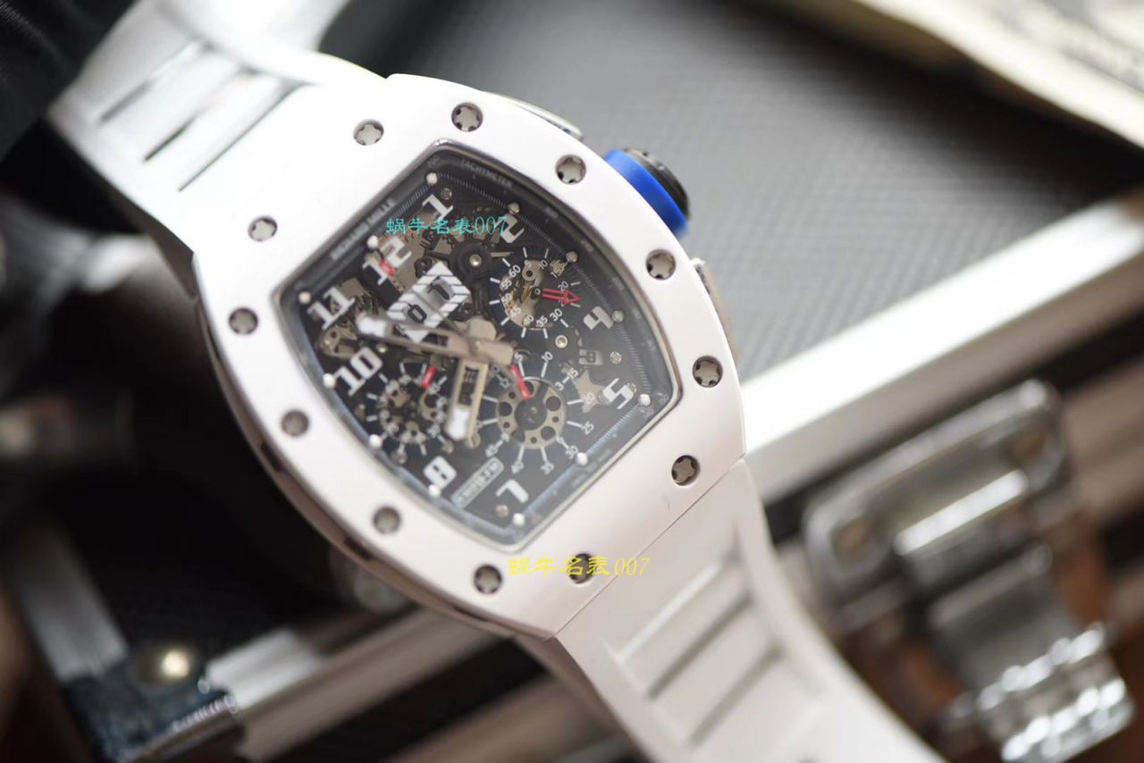 【视频评测KV厂RICHARD MILLE复刻手表】理查德米勒男士系列RM 011白面陶瓷限量款腕表 / KVRM01199
