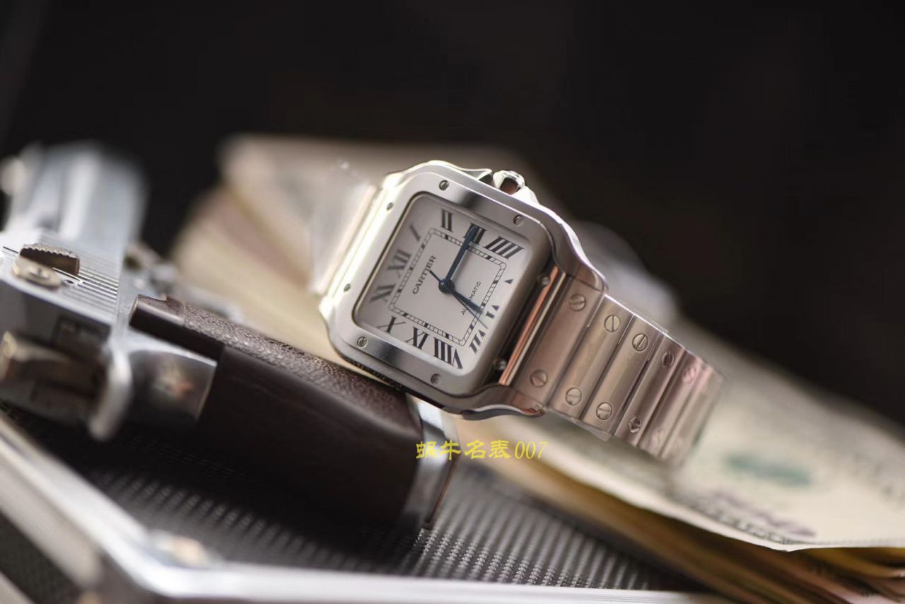 【视频评测V6厂顶级复刻高仿表】卡地亚山度士系列WSSA0009（大号）,WSSA0010（中号）腕表 / K226