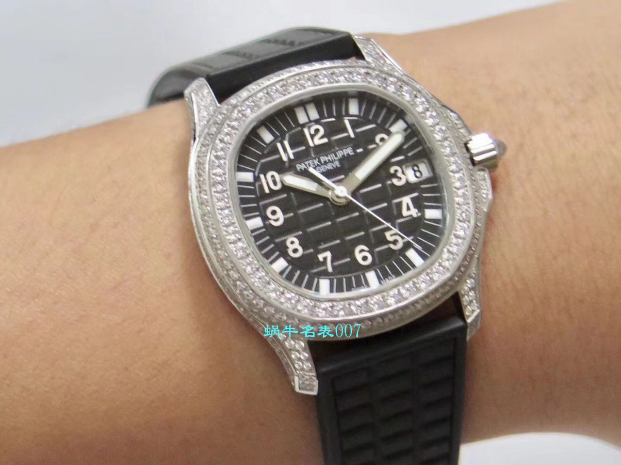 【PPF厂PATEK PHILIPPE复刻表】百达翡丽AQUANAUT高仿5069G-001 白金女士腕表 / BD230
