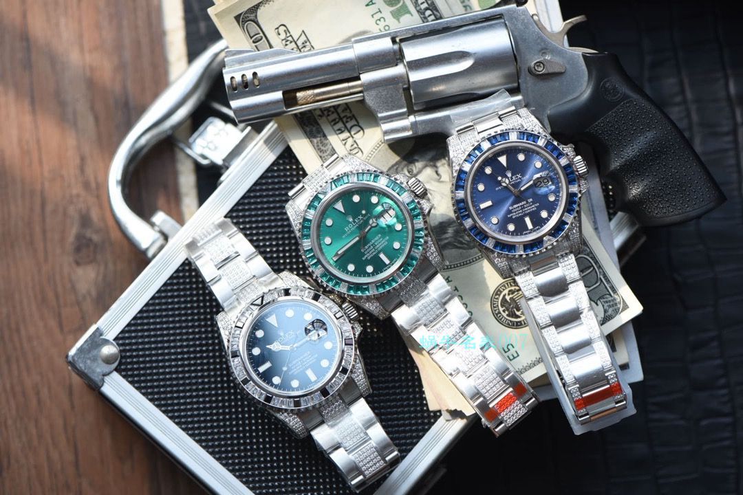 【LF厂顶级复刻劳力士高仿手表】LF帝皇定制版镶钻绿水鬼❗顶级绿钻水鬼 / R363