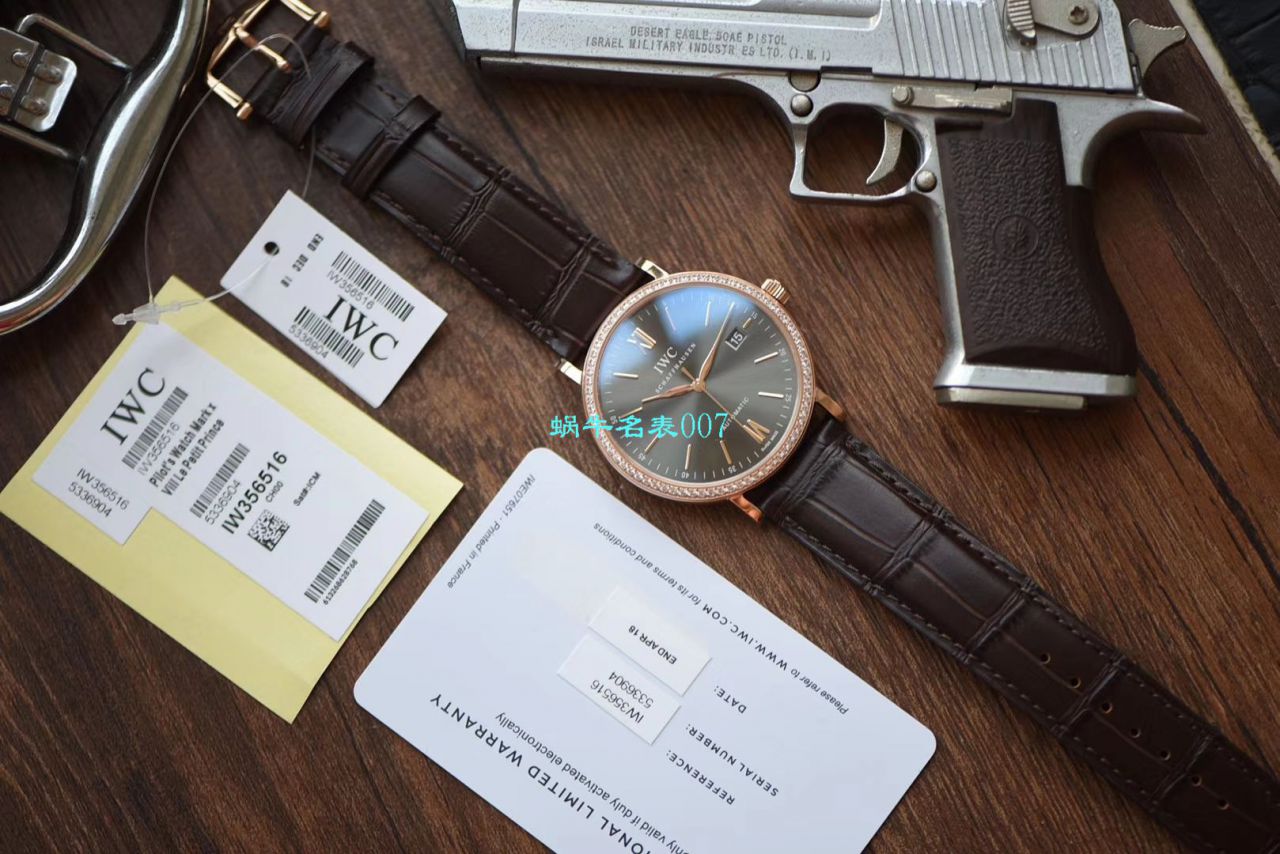 【视频评测V7厂IWC顶级复刻表】万国表柏涛菲诺高仿IW356516腕表 / WG396