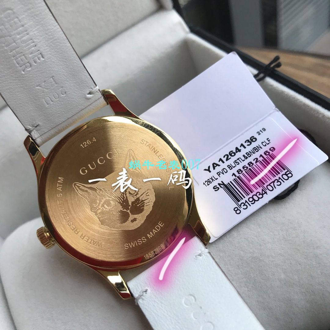 【Gucci渠道原单】古驰G-TIMELESS系列YA1264112猫头，YA1264113灵蛇女士腕表 / GUCCIKK18